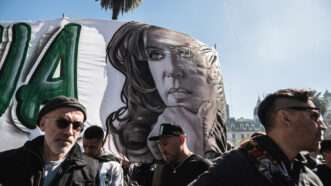 Flag with Argentina's vice president, Cristina Fernández de Kirchner | Manuel Cortina/ZUMAPRESS/Newscom