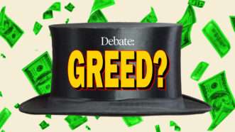 Debating the alleged greed of libertarianism | Illustration: Lex Villena