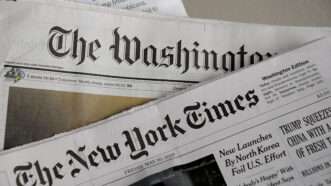 The front pages of The New York Times and The Washington Post newspapers. | Deanpictures | Dreamstime.com