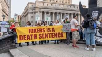 Rikers Island protesters | Ron Adar/ZUMAPRESS/Newscom