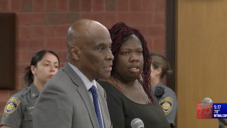 Tabitha Frank stands in court | Screenshot via Hartford News 8